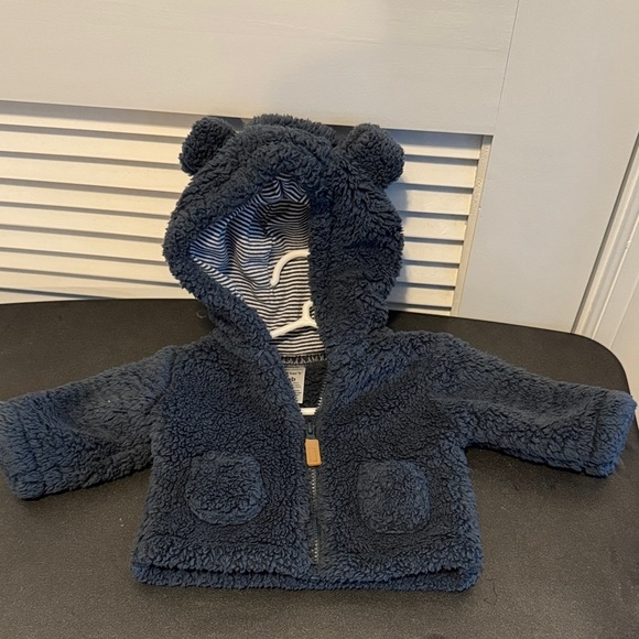Carter’s Navy Blue Teddy Bear Hoodie - Picture 1 of 2
